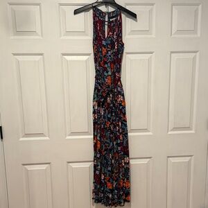 Anthropologie Martina floral wide-leg pleated jumpsuit
